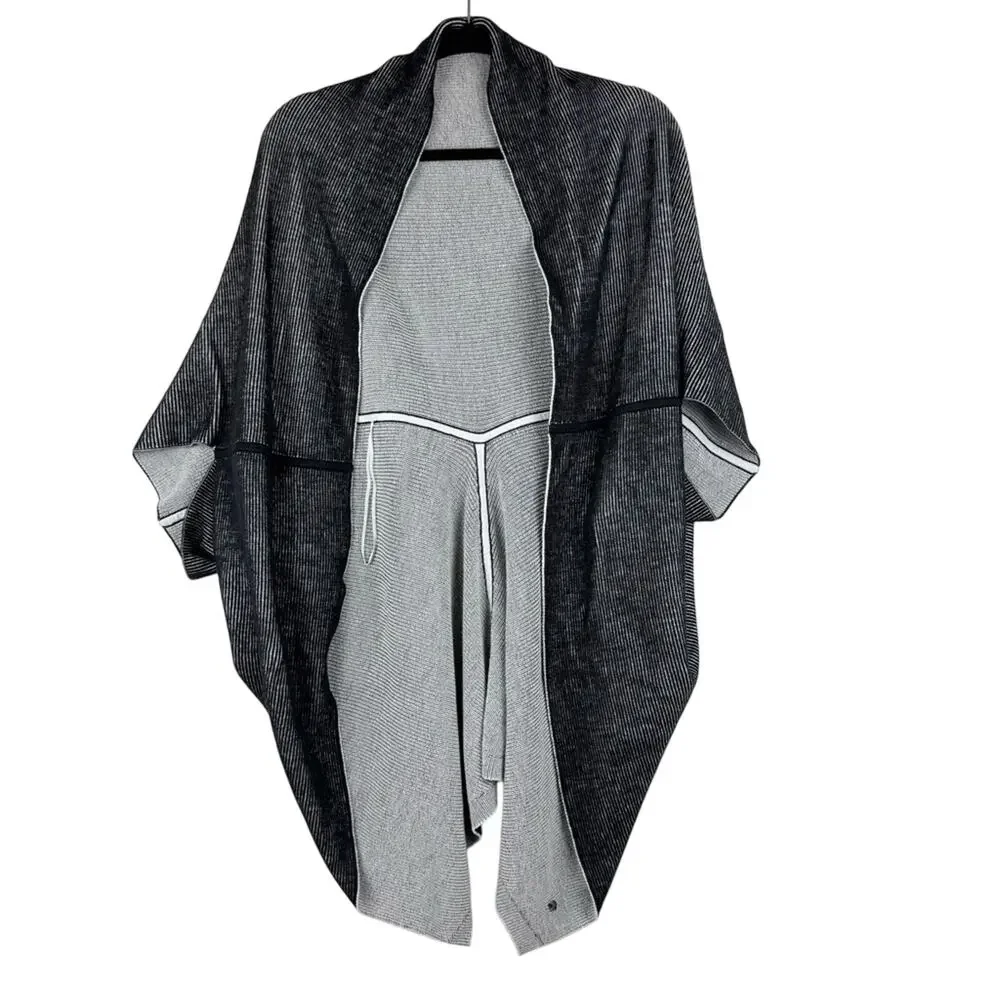 Lululemon Exaltation Wrap Merino Wool Black/Silver Ice - Yoga Gym Travel Commute